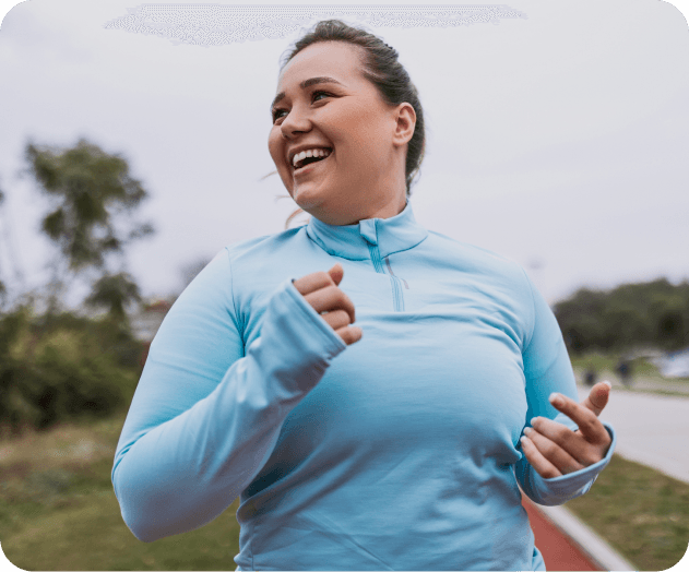 Woman jogging outdoors