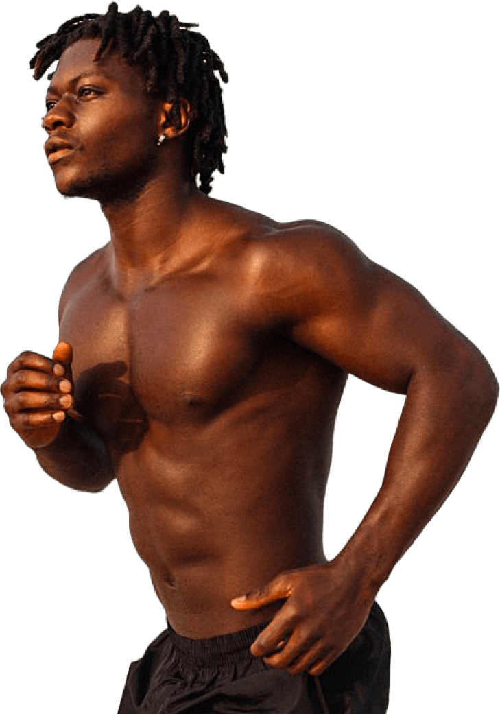 Man running outdoors